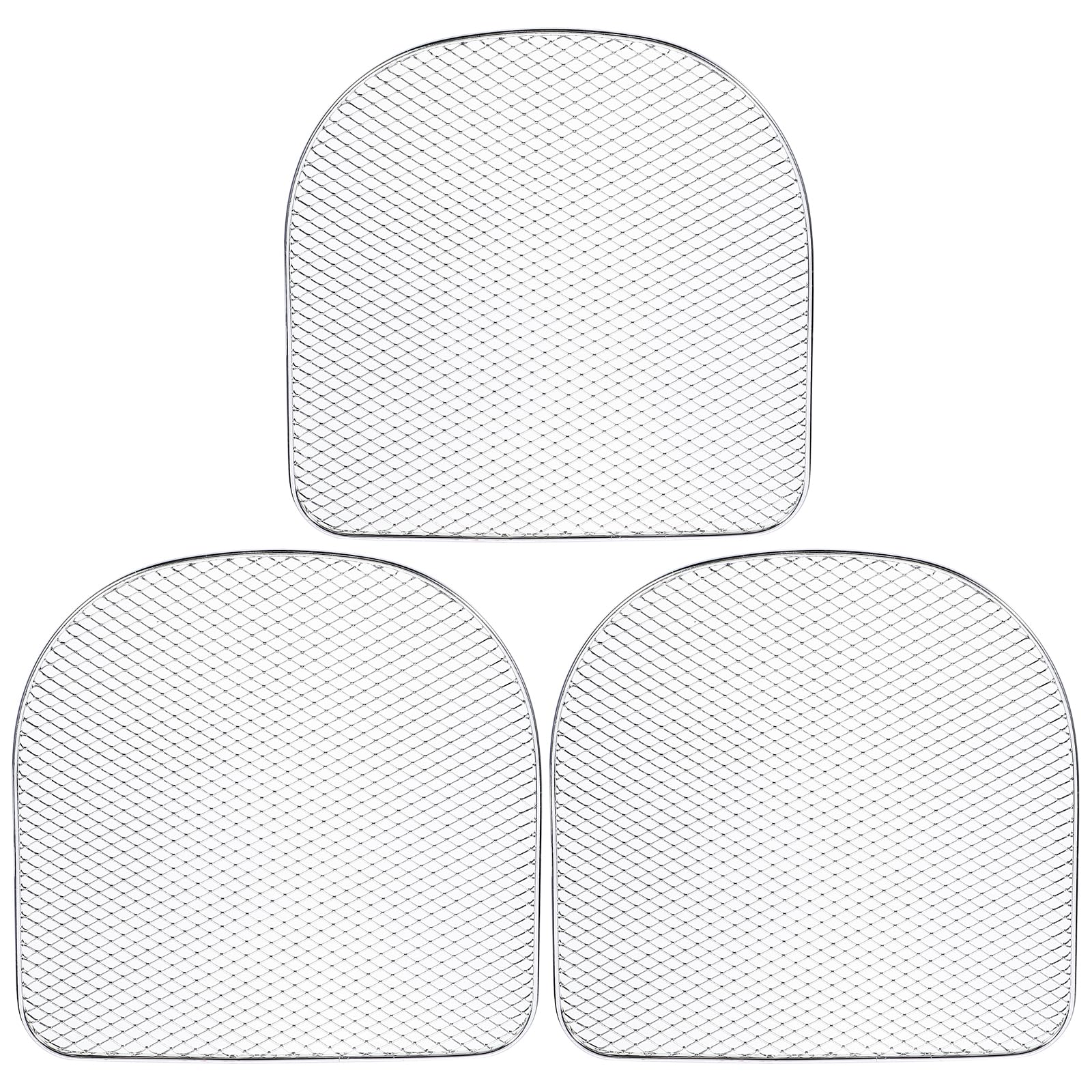 MAGICLULU 3 Pz Rete Grigliata Forno Elettrico Griglia Per Cottura a Vapore Griglie Per Friggitrice Ad Aria Impilabili Supporto Per Disidratatore Cibo Acciaio Inossidabile Bakeware Bianca