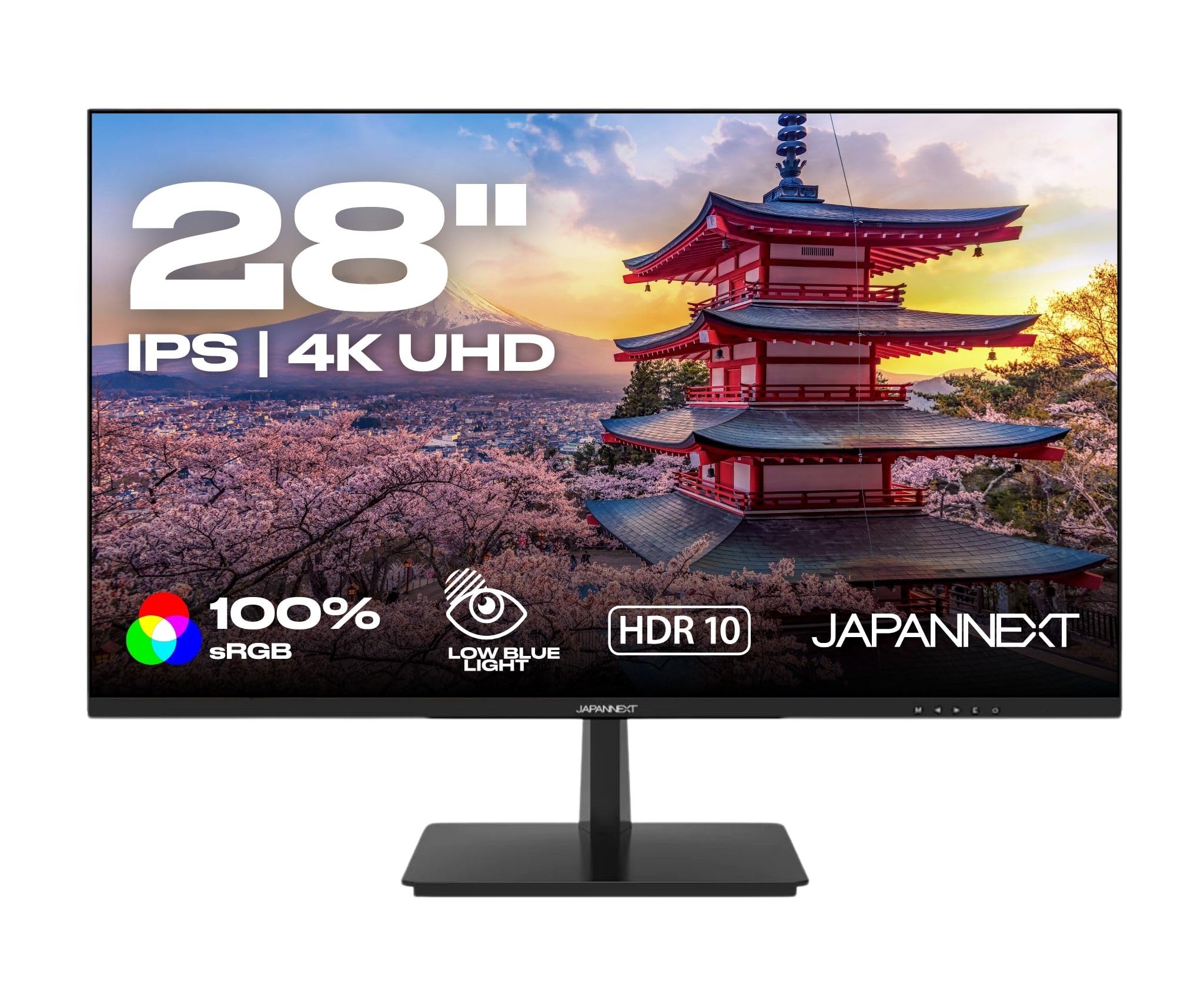 JapanNext Monitor 28" IPS 4K UHD (3840x2160) | Tecnologia HDR | Inclinazione regolabile Altoparlanti integrati Compatibilità VESA | sRGB 100% G-Sync/FreeSync | Garanzia 2 anni | JN-IPS2802UHDR | Tecnologia HDR | Inclinazione regolabile Altoparlanti integr