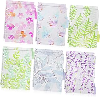 NUOBESTY Separadores de Carpeta A5 de Material Pp Resistente con 6 Orificios Y Separadores de Planificador Coloridos para 6 Carpetas