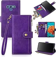 Vista 13 de Antsturdy Funda compatible con Samsung Galaxy Note 9, cartera con tarjetero para mujeres y hombres, funda de teléfono con bloqueo RFID, de piel