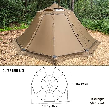 pomoly サークル6 Hot Tent Camping 4 Season Tent, POMOLY Circle 6 Hot Tent