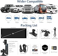 Vista 7 de Carpuride Carplay inalámbrico portátil 4K W903 y Android Auto con cámara de salpicadero, pantalla HD IPS de 9.3 pulgadas, cámara frontal 4K