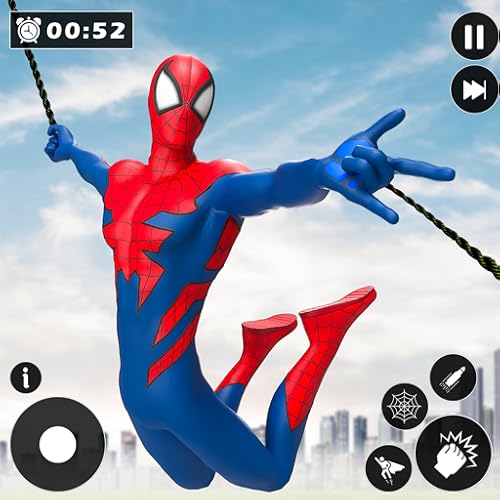 Rope Flying Hero Fun Games Crime City 3D