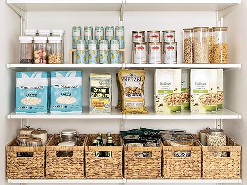 Miniatura 9 de StorageWorks Cesta de almacenamiento de mimbre, cestas para organizar, cesta de almacenamiento con asas incorporadas