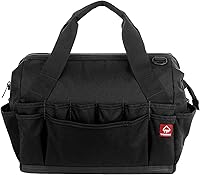 Vista 18 de WOLVERINE Tool Bag Tote Utility Roll Durable Nailhead Nylon, Adjustable Straps, and Versatile Pockets Negro