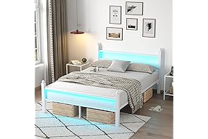 Full Size Bed Frame with Headboard and Footboard