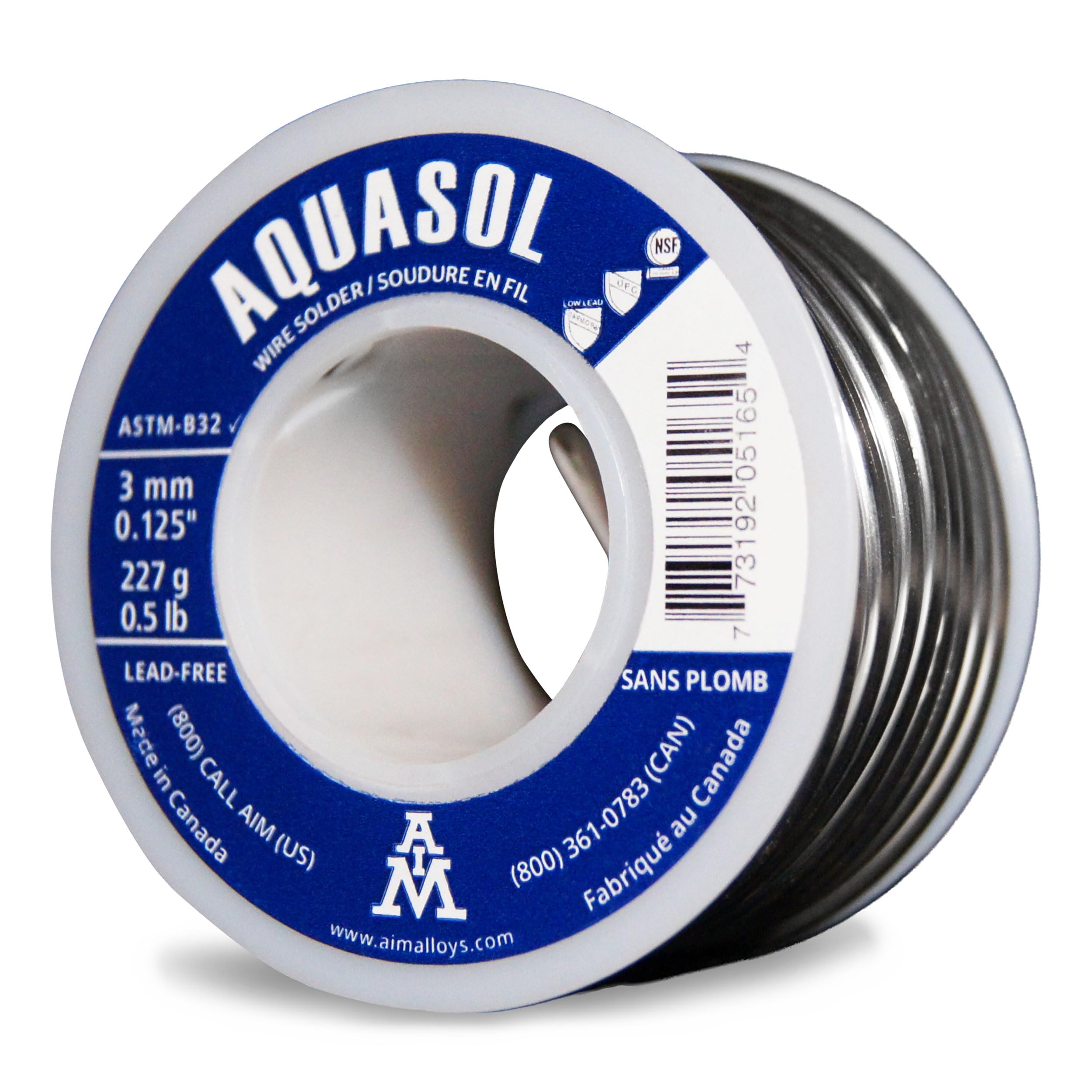 AIM Solder 5165 Aquasol - Filo per saldatura, stagno, rame, antimonio, argento