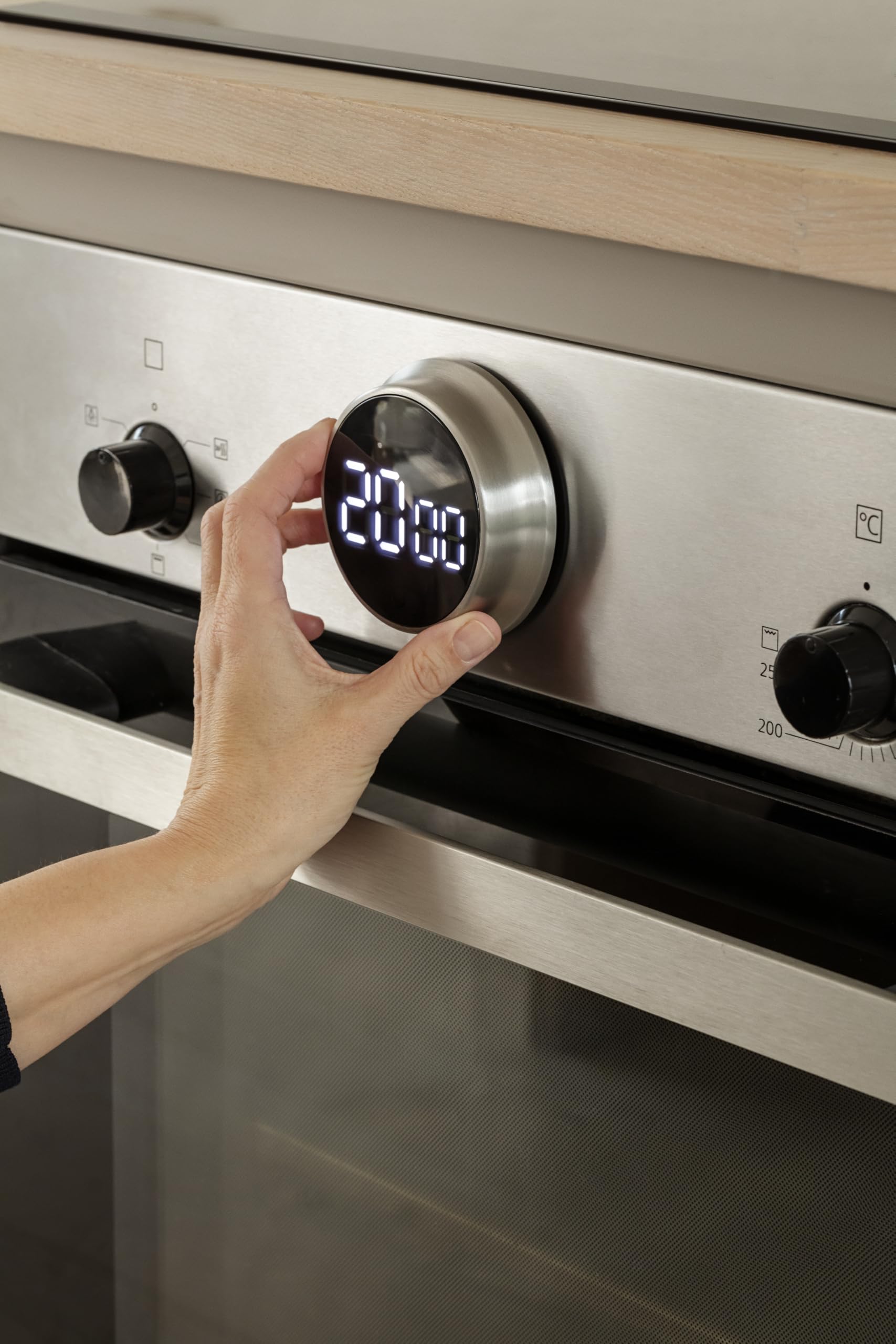 Eva Solo | Magnetischer Küchentimer |Behalten Sie die Zeit im Blick – perfekt beim Kochen und als Erinnerung | Brushed Steel