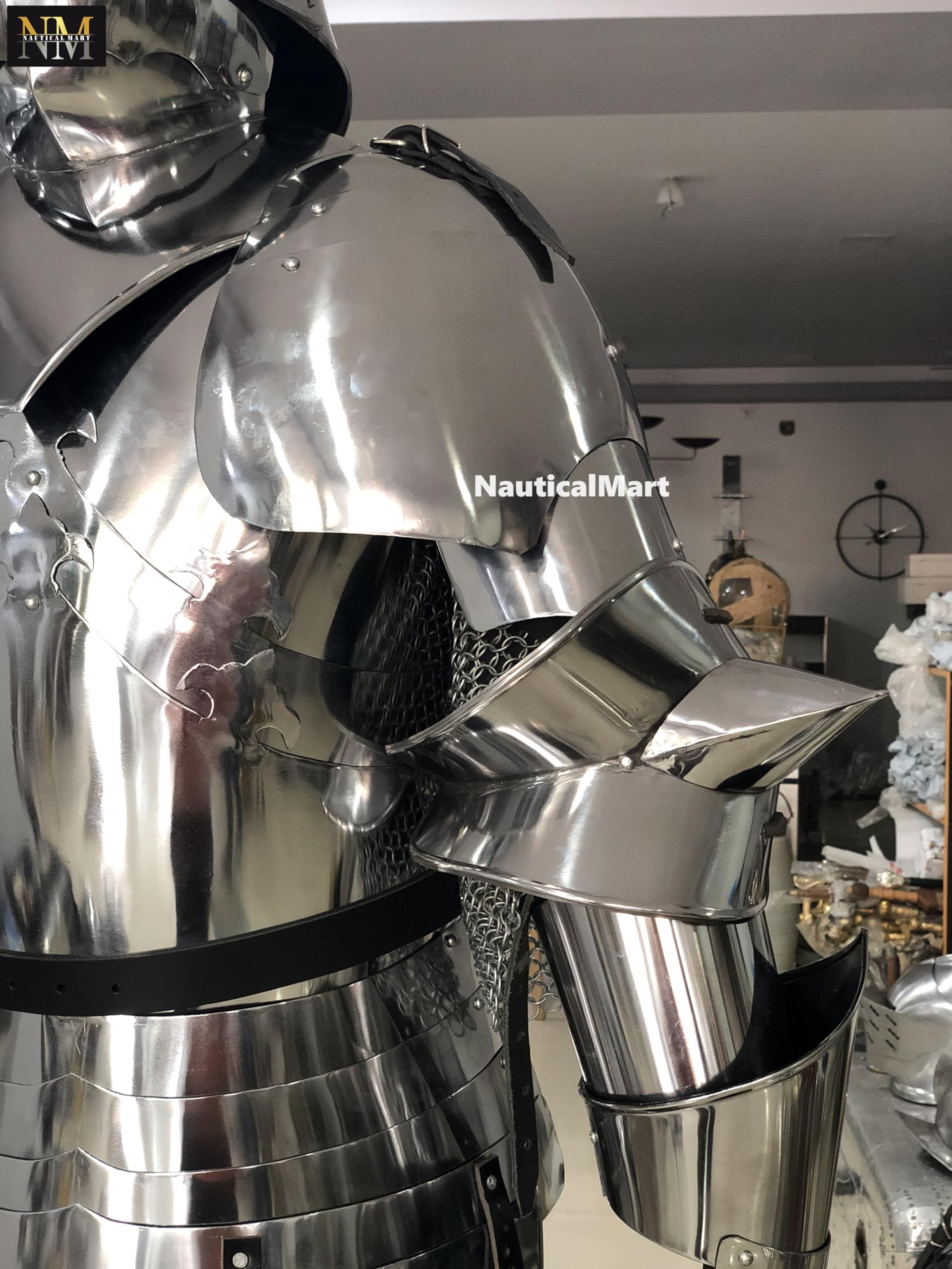 NauticalMart Gothic Armor Wearable Half Suit of Armor Medieval Times LARP Reenactment combat Body Armour Halloween Costume