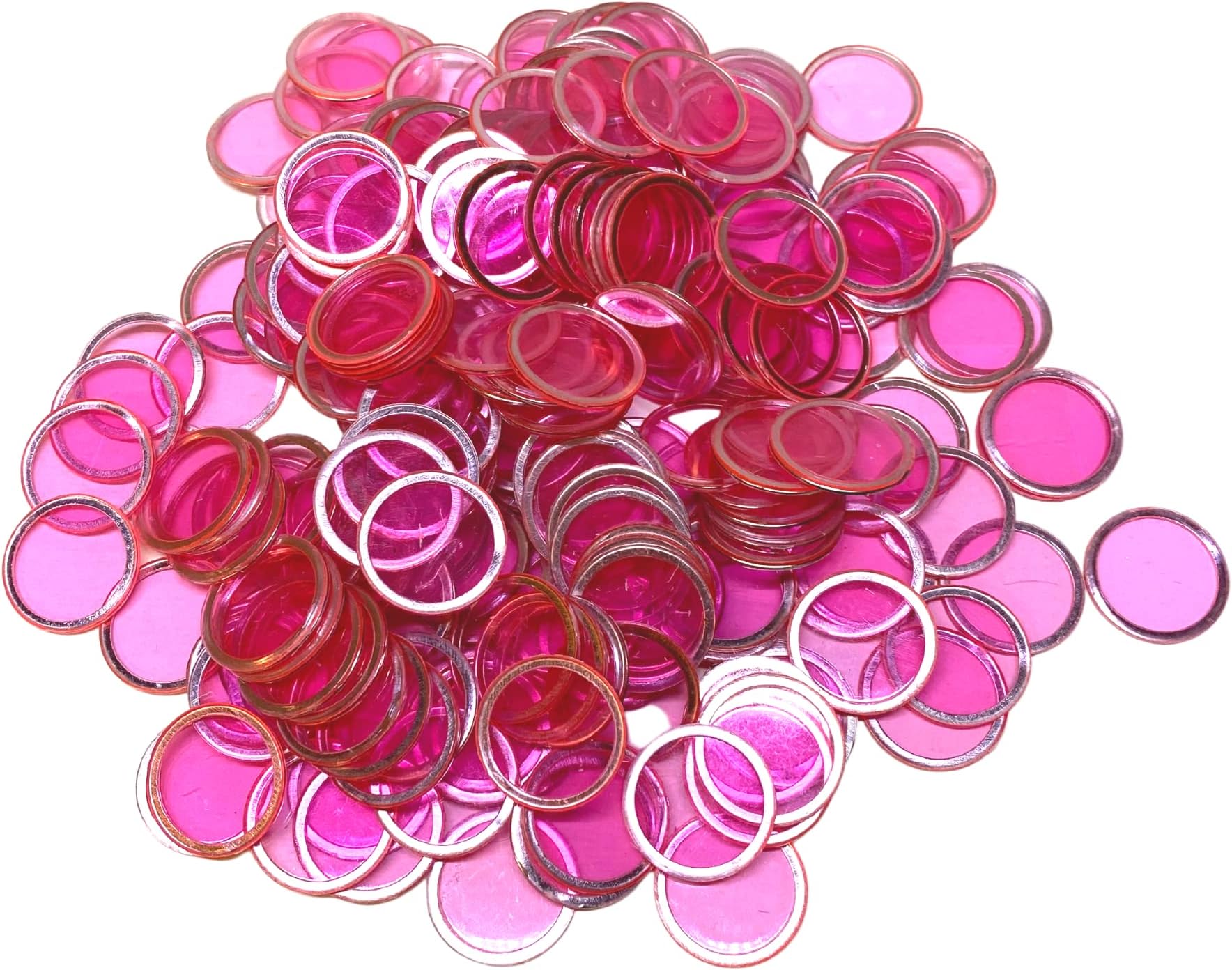 Plastic Magnetic Bingo Chips - 7 Transparent Color Choices - 200pcs