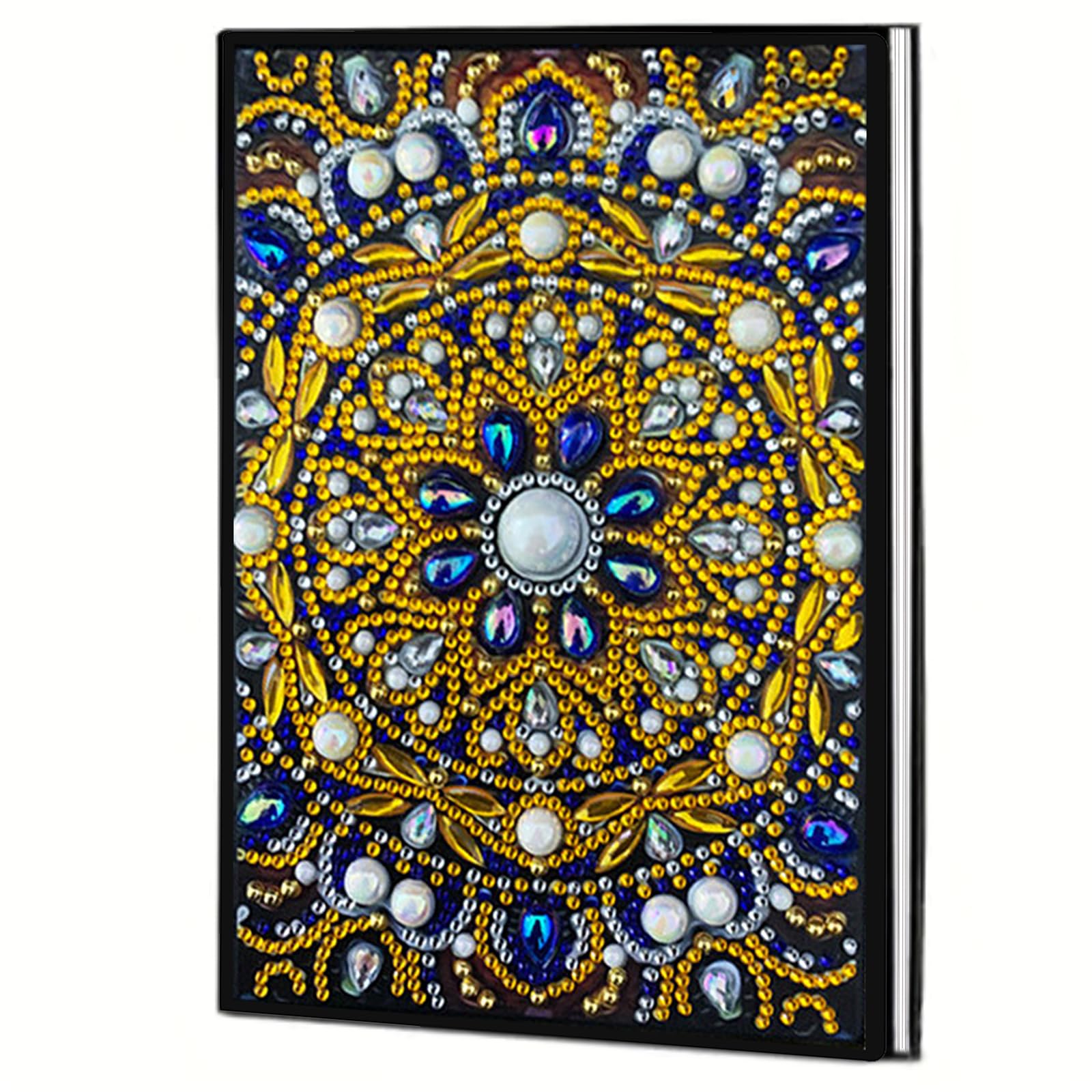 Diamond Art Painting Notebook Journal for Adults – DIY Special Shape Rhinestone A5 Sketchbook, Gem Art Craft Gift for Beginners Teenagers Graduation Birthday 50 Pages(Mandala)