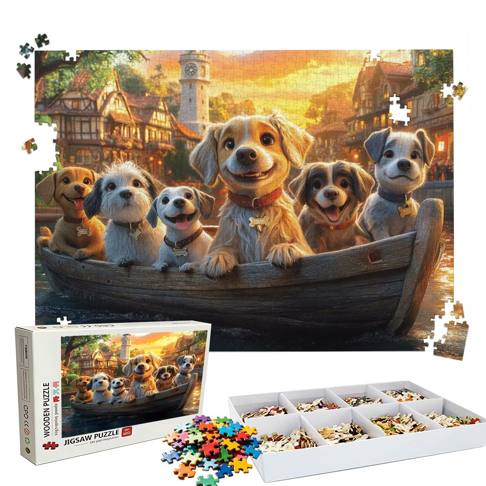 Puzzle 4000 Pezzi architettura cane, Puzzle 4000 Pièces Challenge Impossible, Puzzles 141.5x87.5 cm Taglia Grande Adulti, Giochi Educativo per Famiglie, Puzzles Classici, Decorazioni Casa W3H-992