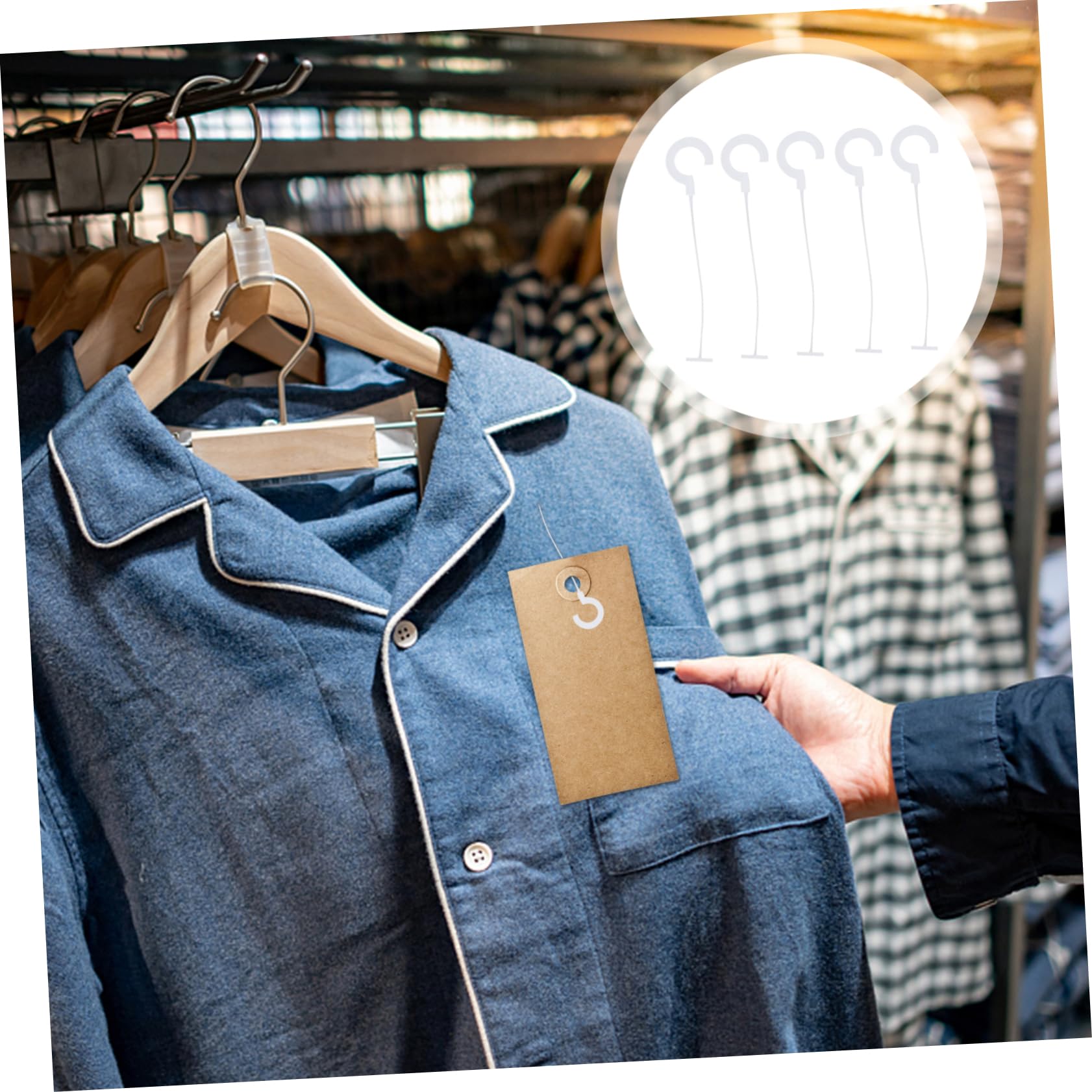 TEHAUX Product Label Holder Clothing Tag Barbs 5000pcs Set Lightweight and Sturdy Tag Fasteners for Merchandise