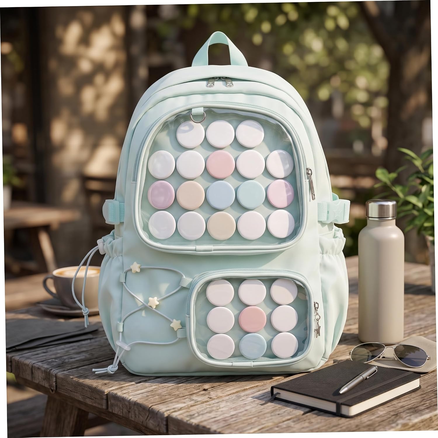 Ita Bag Backpack, Y2k Anime Merch Storage Pin Display Bookbag, Blue image 3