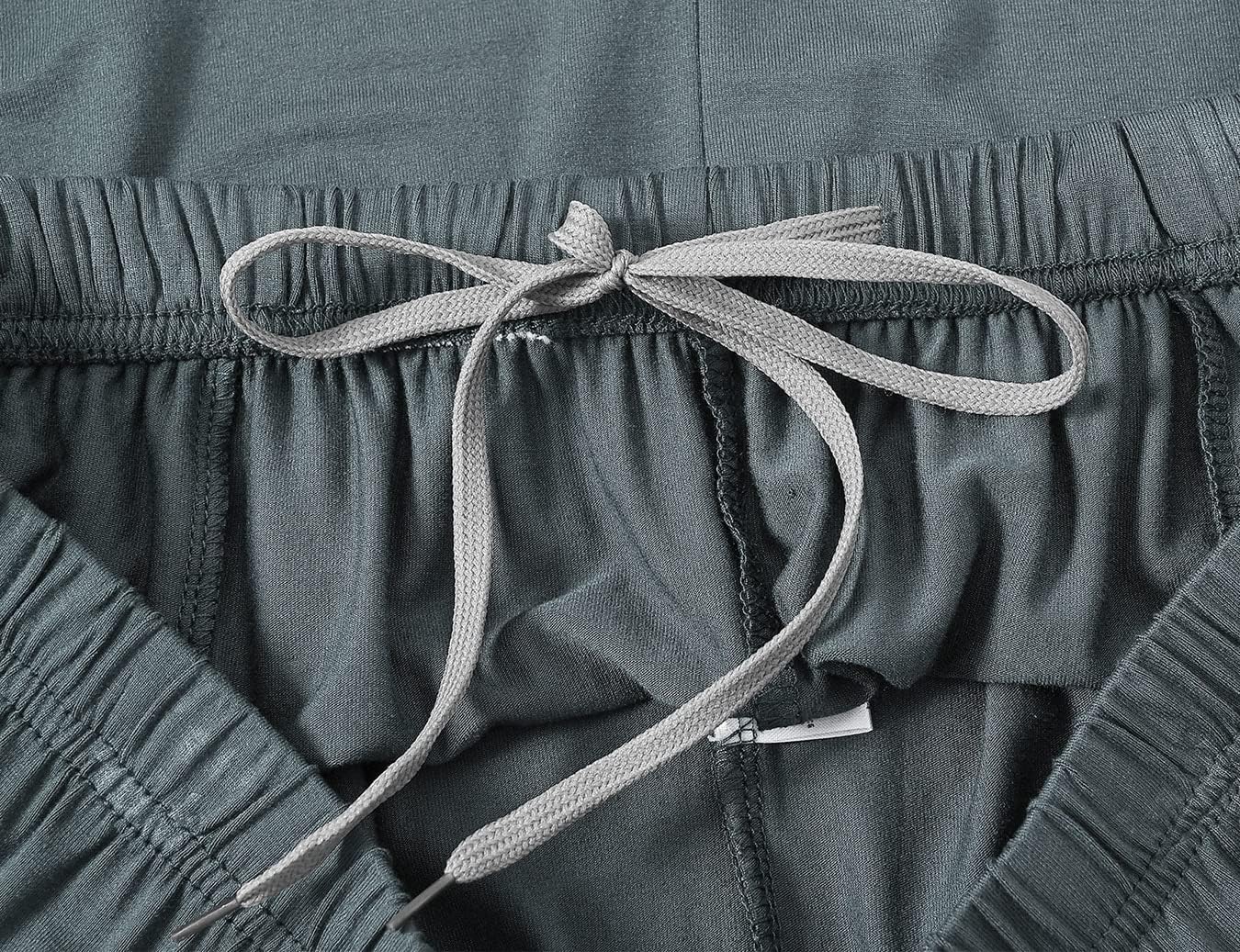 MoFiz Men's Sleep Sets,Modal Pajamas Set Ultra Soft Sleepwear Short Sleeve Top & Bottom PJS Lounge Set 2 pieces - Image 7