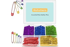5 Colors Assorted Safety Pins in 5 Sizes