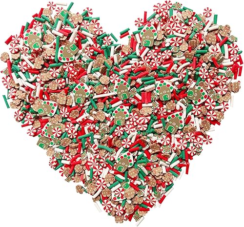 EHOPE Rebanadas de Navidad, chispas de resina falsas, chispas de caramelo falso, chispas de arcilla, chispas de polímero, rebanadas de arcilla