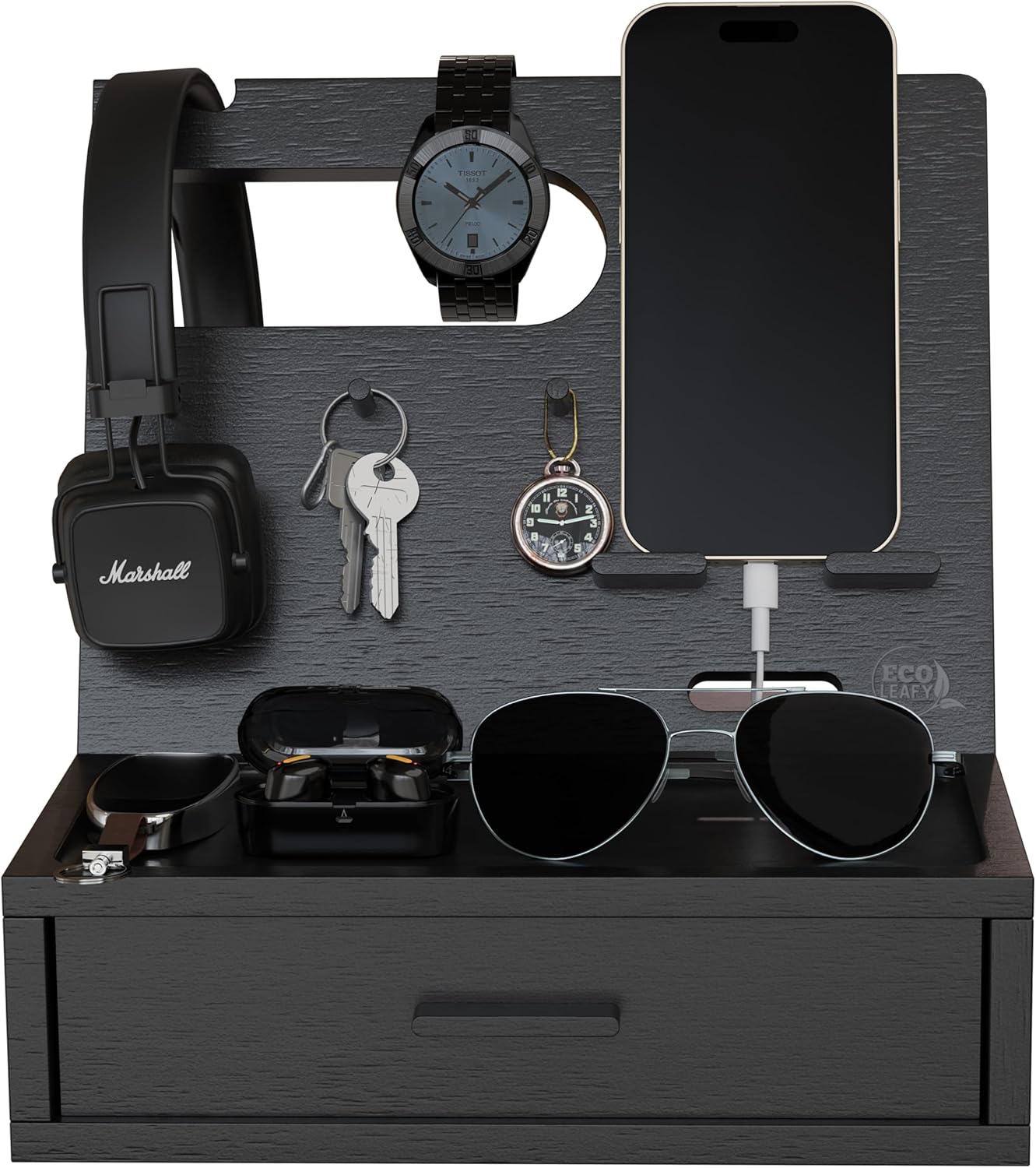 Amazon.com: EcoLeafy Dot Nightstand Organizer- Valet Tray for Men, Birthday Gifts for Men, Best ...