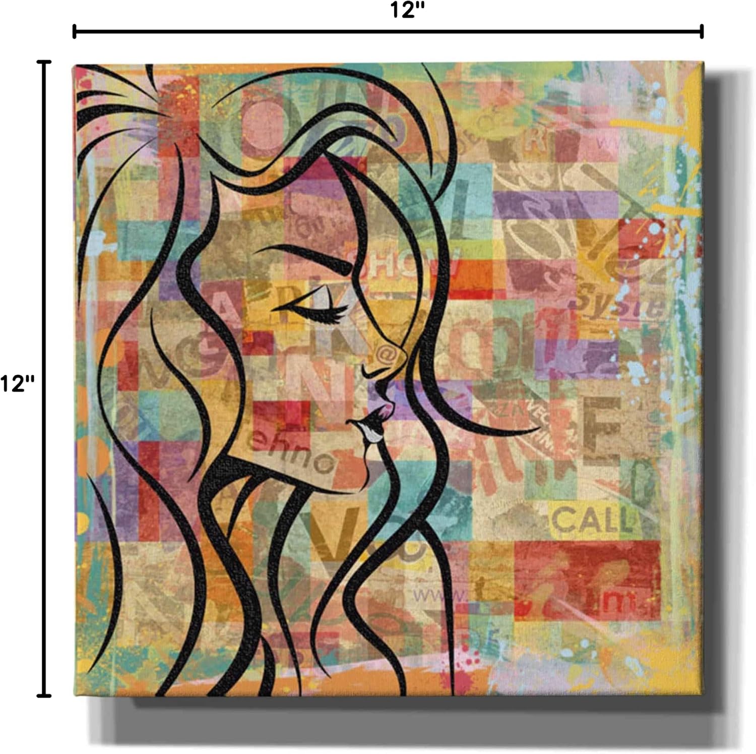 Epic Graffiti 'Billboard 2' by Karen Smith, Canvas Wall Art, 12"x12"