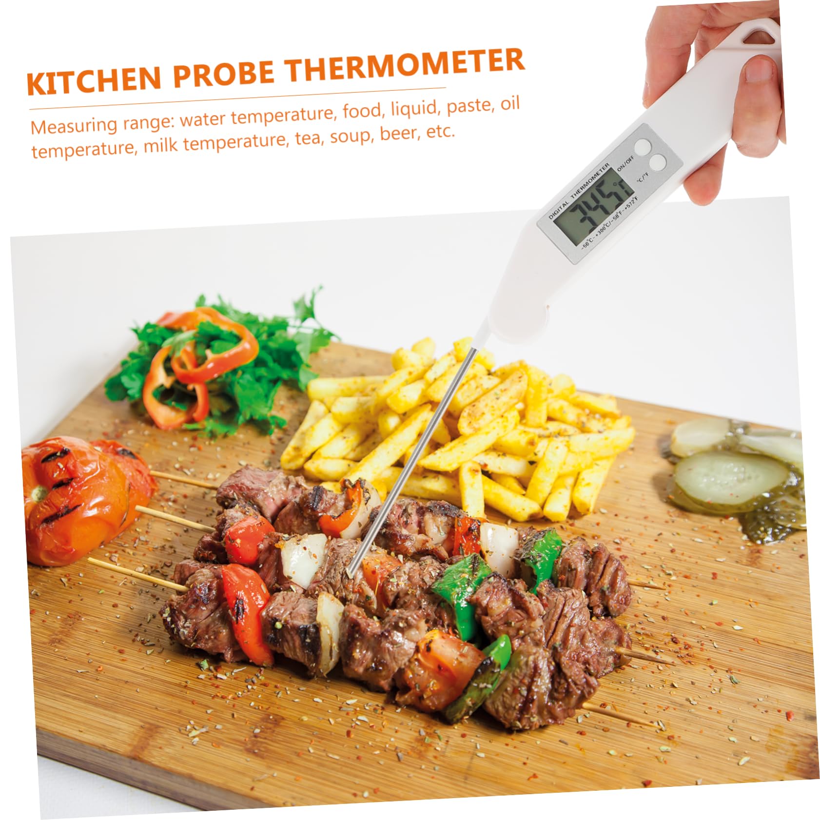 IMIKEYA 3 Pezzi Digitale Carne Cucinare Carne Impermeabile Cucina Griglia Abs