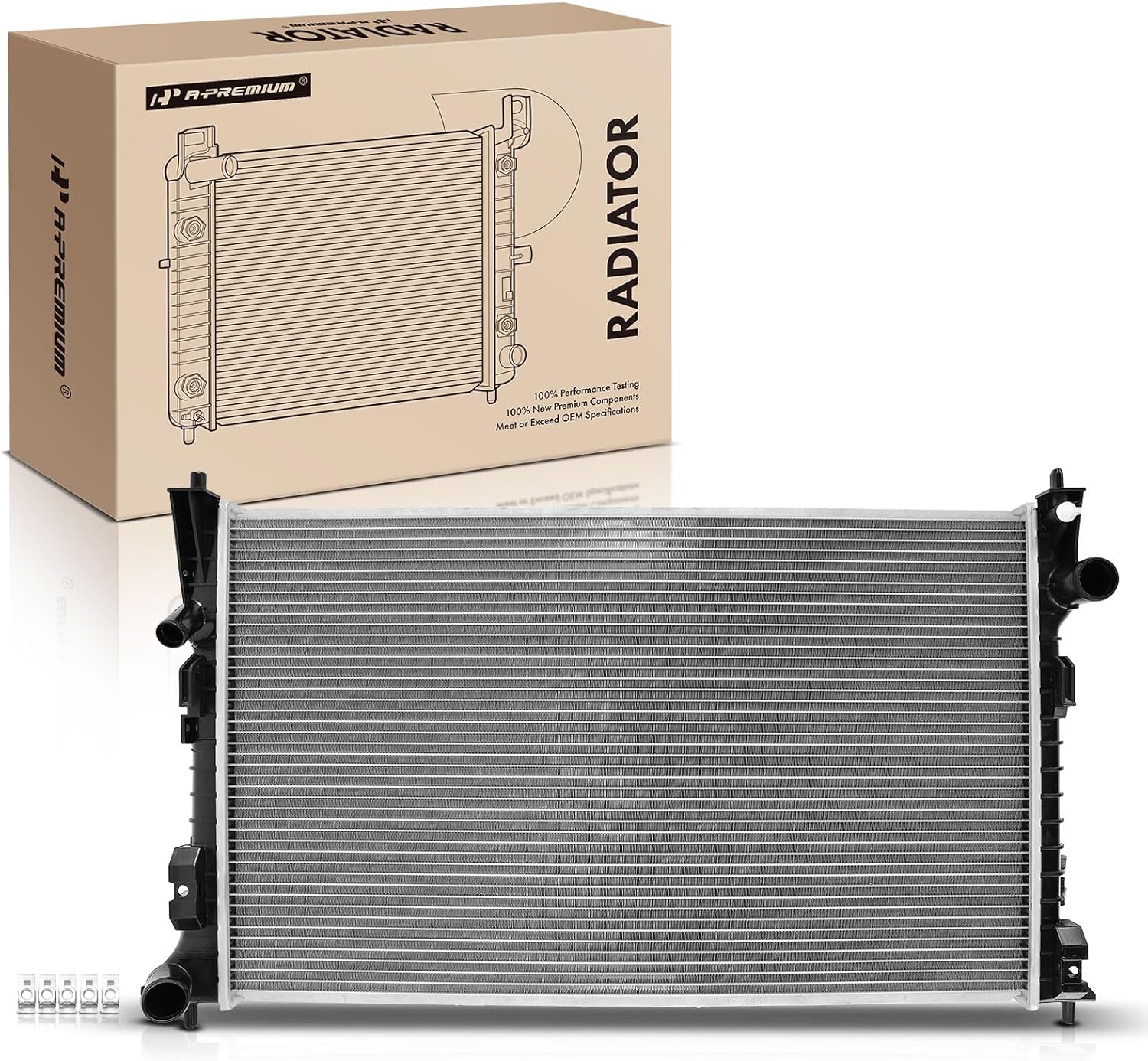 A-Premium Engine Coolant Radiator Assembly Compatible with Ford Edge 2007-2014 & Lincoln MKX 2007-2015, 3.5L 3.7L, Replace# 7T4Z8005B, 8012936