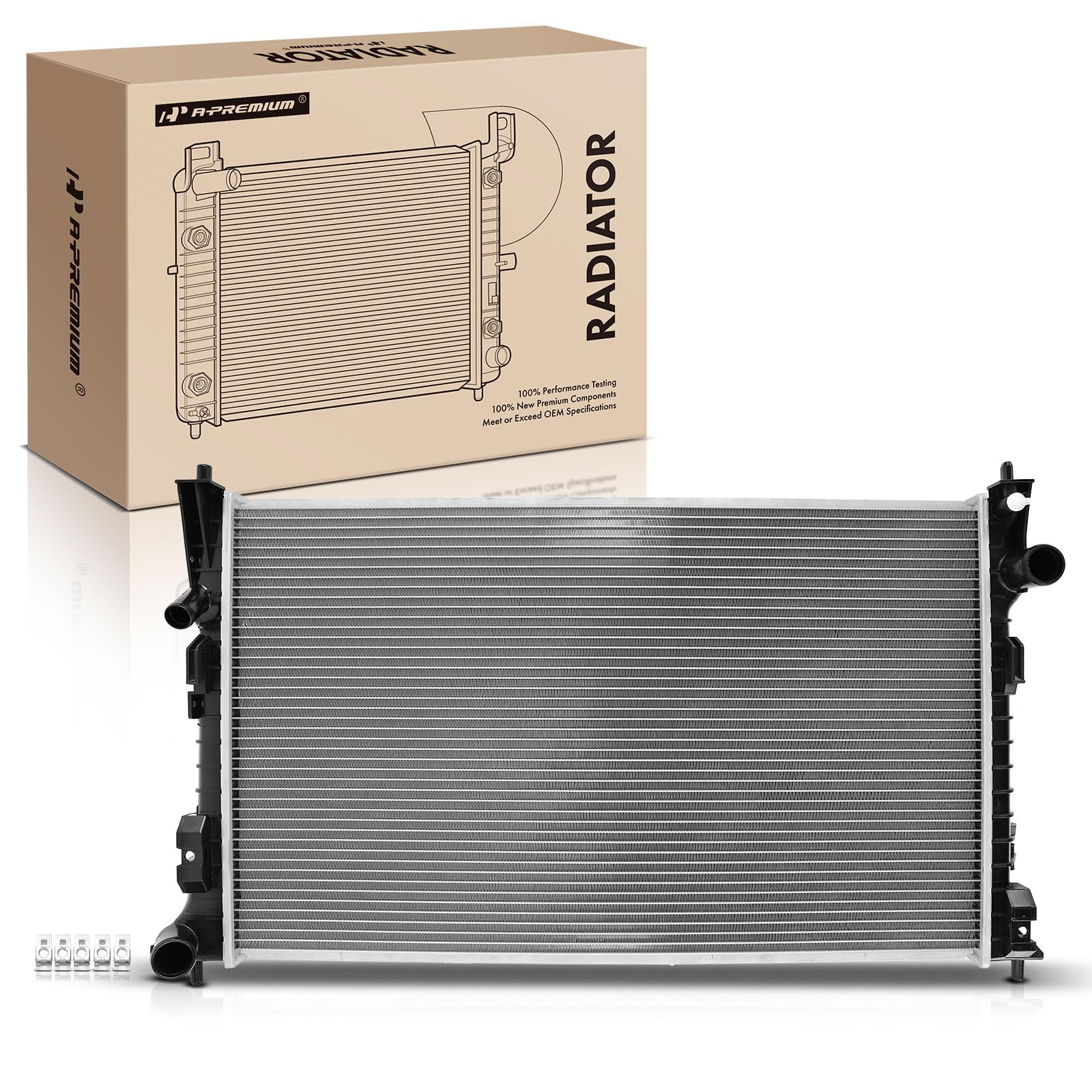 A-Premium Engine Coolant Radiator Assembly Compatible with Ford Edge 2007-2014 & Lincoln MKX 2007-2015, Replace# 7T4Z8005B, 8012936