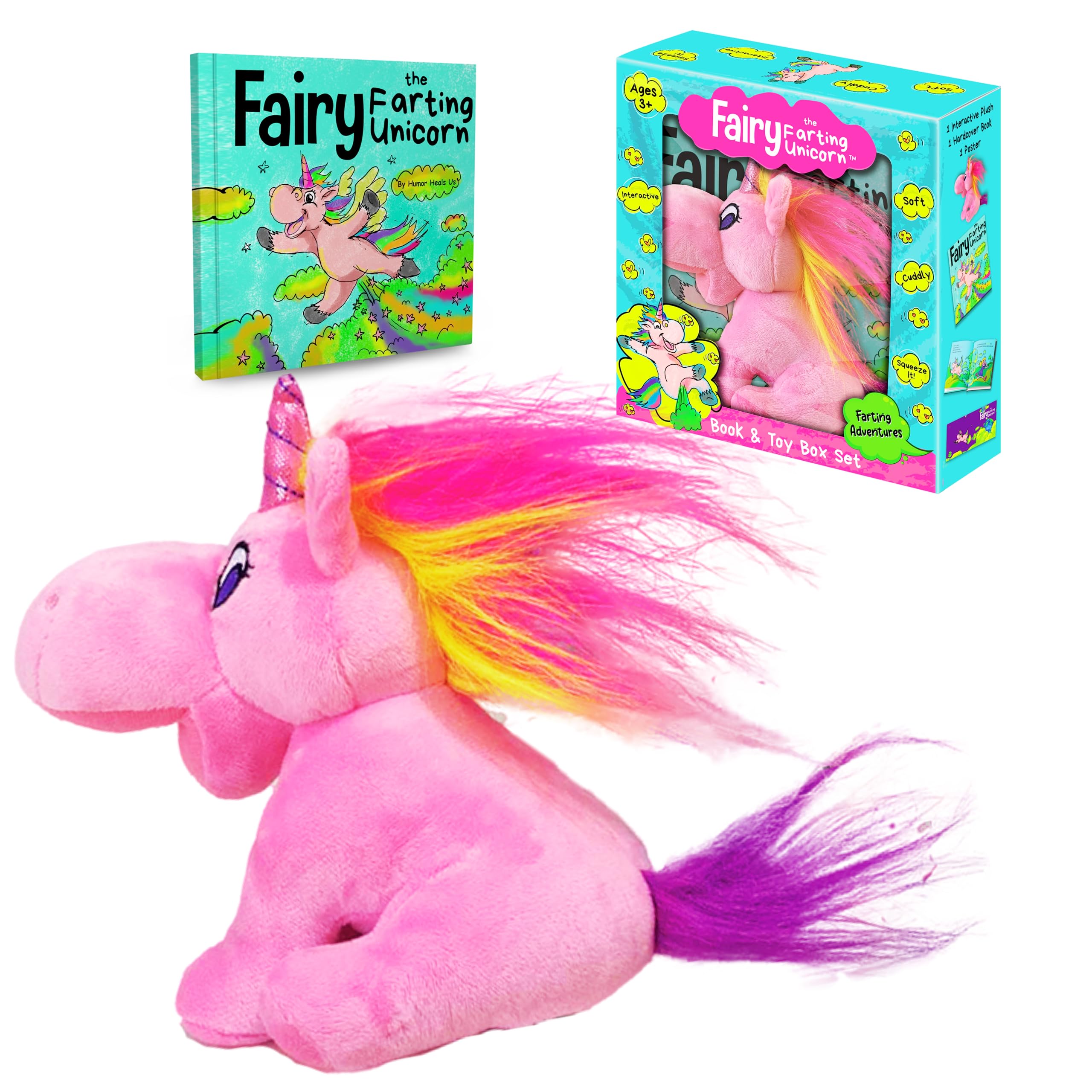 Fairy the Farting Unicorn Interactive Farting Toy Book Gift Box Set