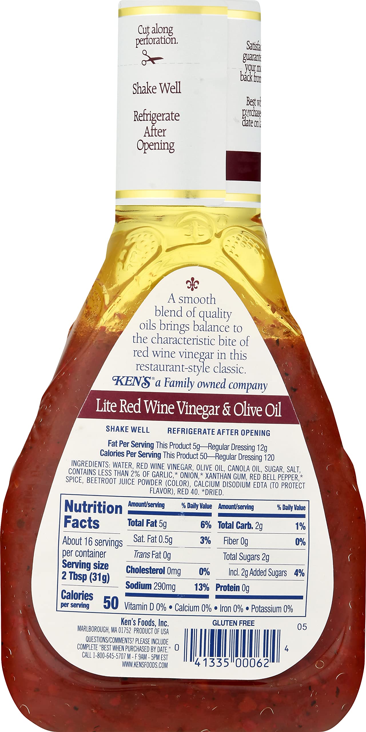 Amazon.com : Ken's Steak House Lite Red Wine & Olive Oil Dressing (16 Fl Oz  (Pack of 2)) : Grocery & Gourmet Food