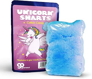 Unicorn Sharts Cotton Candy - Novelty Dabbing Unicorn Candy for Teens - Gluten-free cotton candy, blue