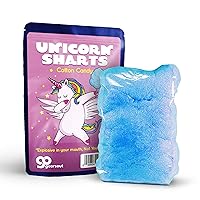 Vista 1 de Unicorn Sharts Cotton Candy - Novedad Dabbing Unicorn Candy para adolescentes - Algodón de azúcar sin gluten, azul