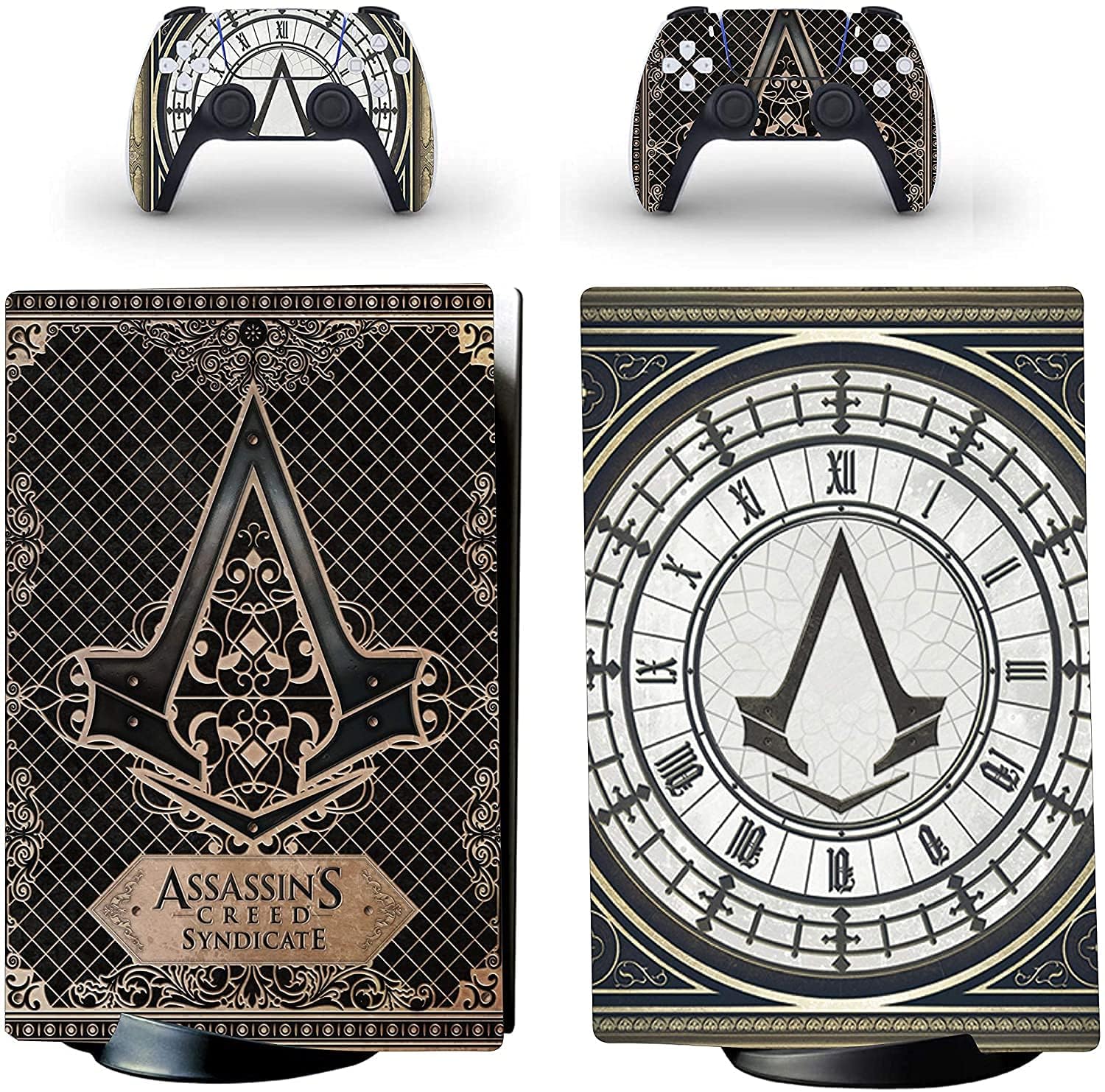 Khushi Decor Clock UV 3M Vinyl Sticker Decals for Playstation 5 Disk Version Console and Two Dual Sense 5 Sticker Skins Black PS5 Skin Console and Controller Design [Video Game] (B0CT5SMH9Z) Amazon Price History, Amazon Price Tracker