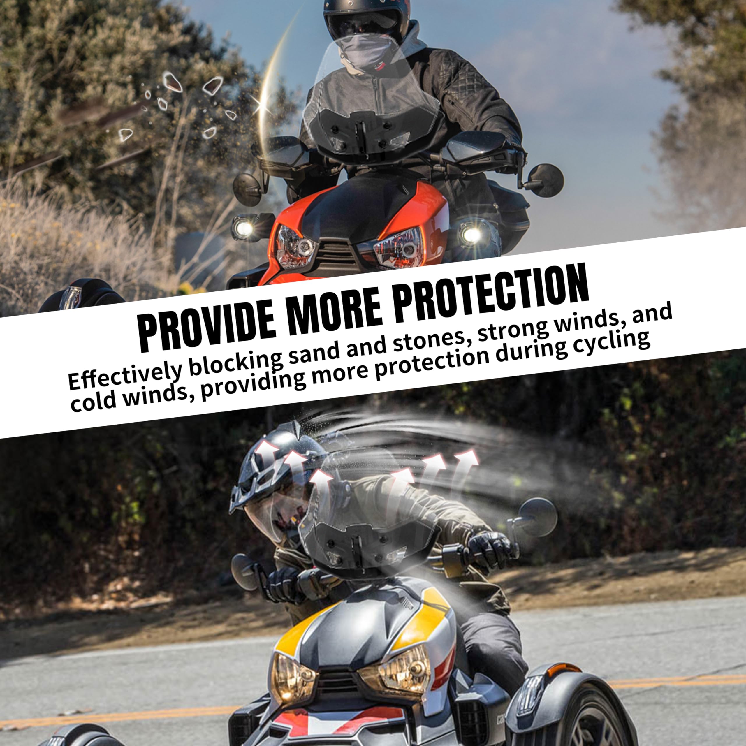 Dilwe Bulle De Pare-brise Ajustable Pour Ryker 600 900 Rally