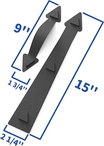 Miniatura 3 de HAHAEMALL Accesorios decorativos magnéticos para puerta de garaje, mango magnético de bisagras, 8 bisagras y 4 asas, kit de decoración para garaje