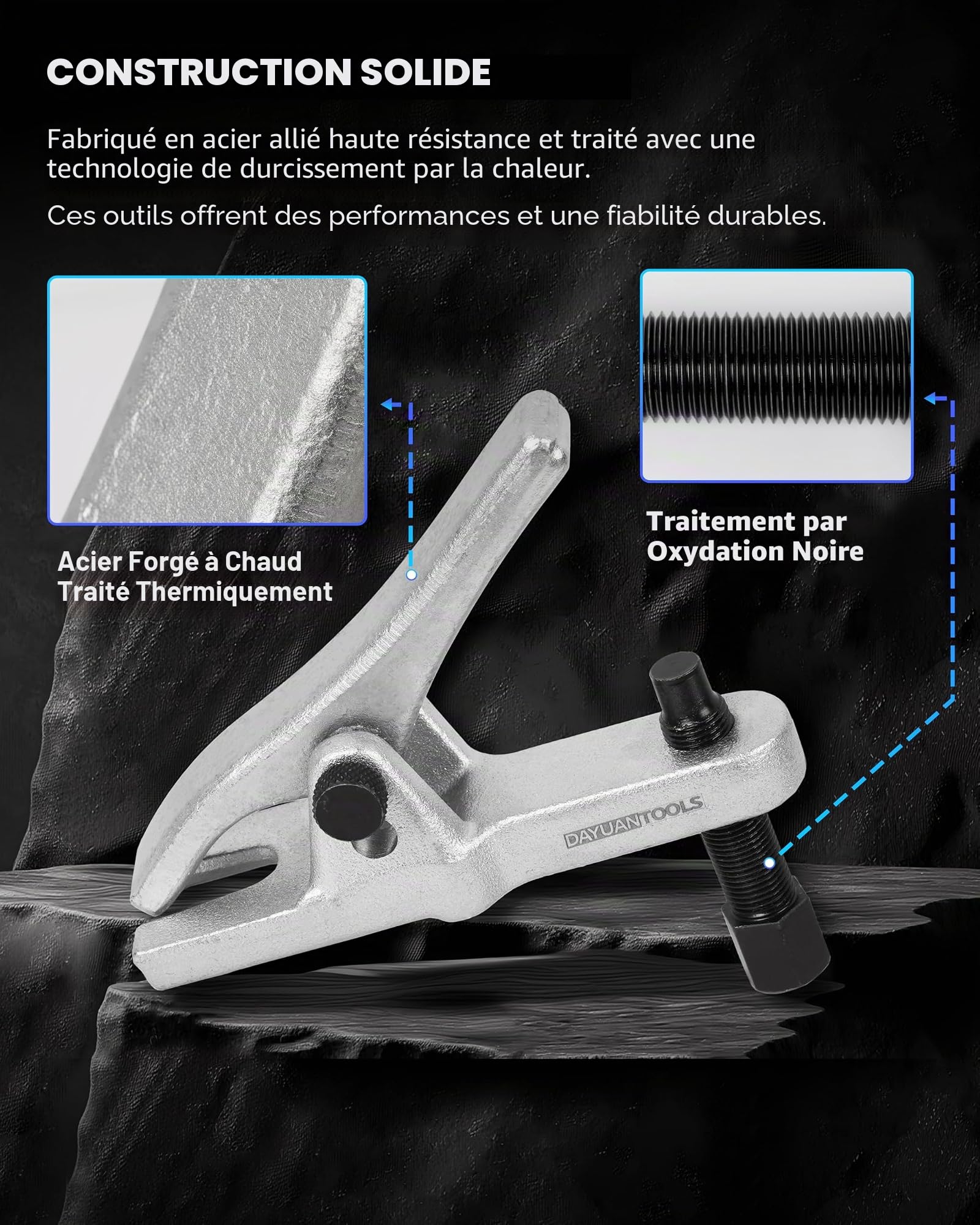 DAYUAN Extracteur de rotule de direction, Extracteur de joint à rotule + extracteur d'extracteur d'extracteur de tige de cravate