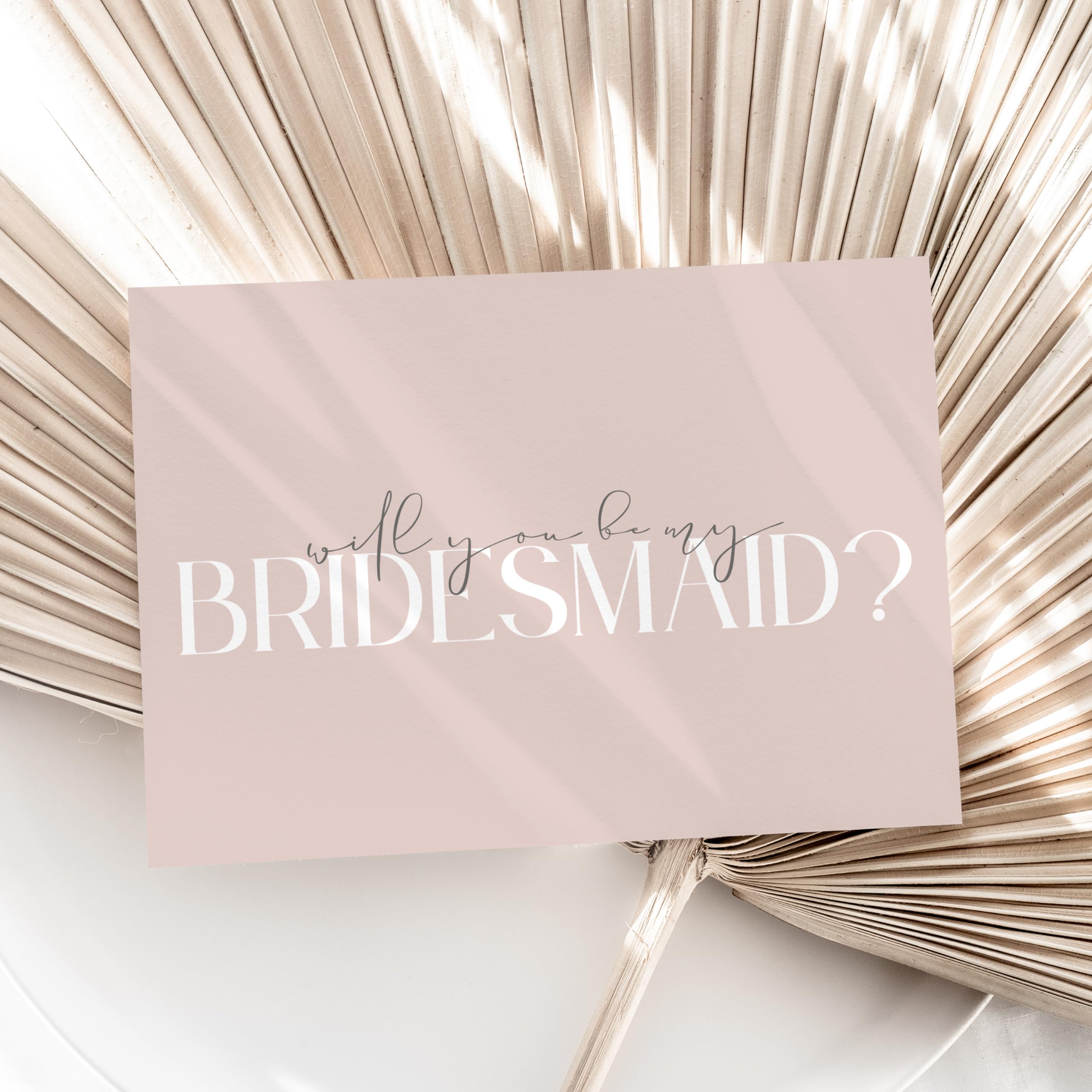 Set di 4 biglietti con scritta Will You Be My Bridesmaid, con