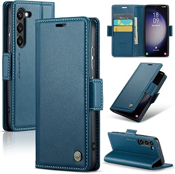 SINIANL for Samsung Galaxy S23 Plus Wallet Case with RFID Blocking, Blue