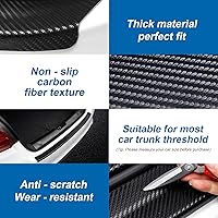 Vista 4 de Protector de parachoques trasero para Honda Accord 2013-2017, fácil de instalar, sin burbujas, textura de fibra de carbono flexible, protección