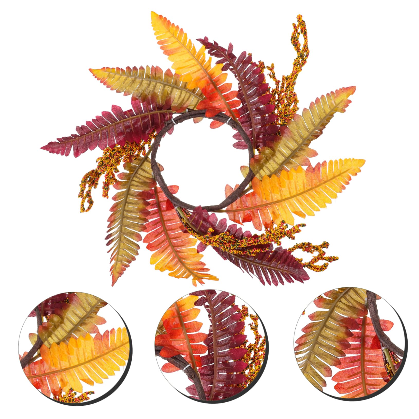Amosfun 4 Pezzi Ghirlanda Del Ringraziamento Decorazioni Autunnali Per La Casa Senza Verde Anello Festa Decorativo Matrimonio Ghirlande Autunnali Tavolo Mini