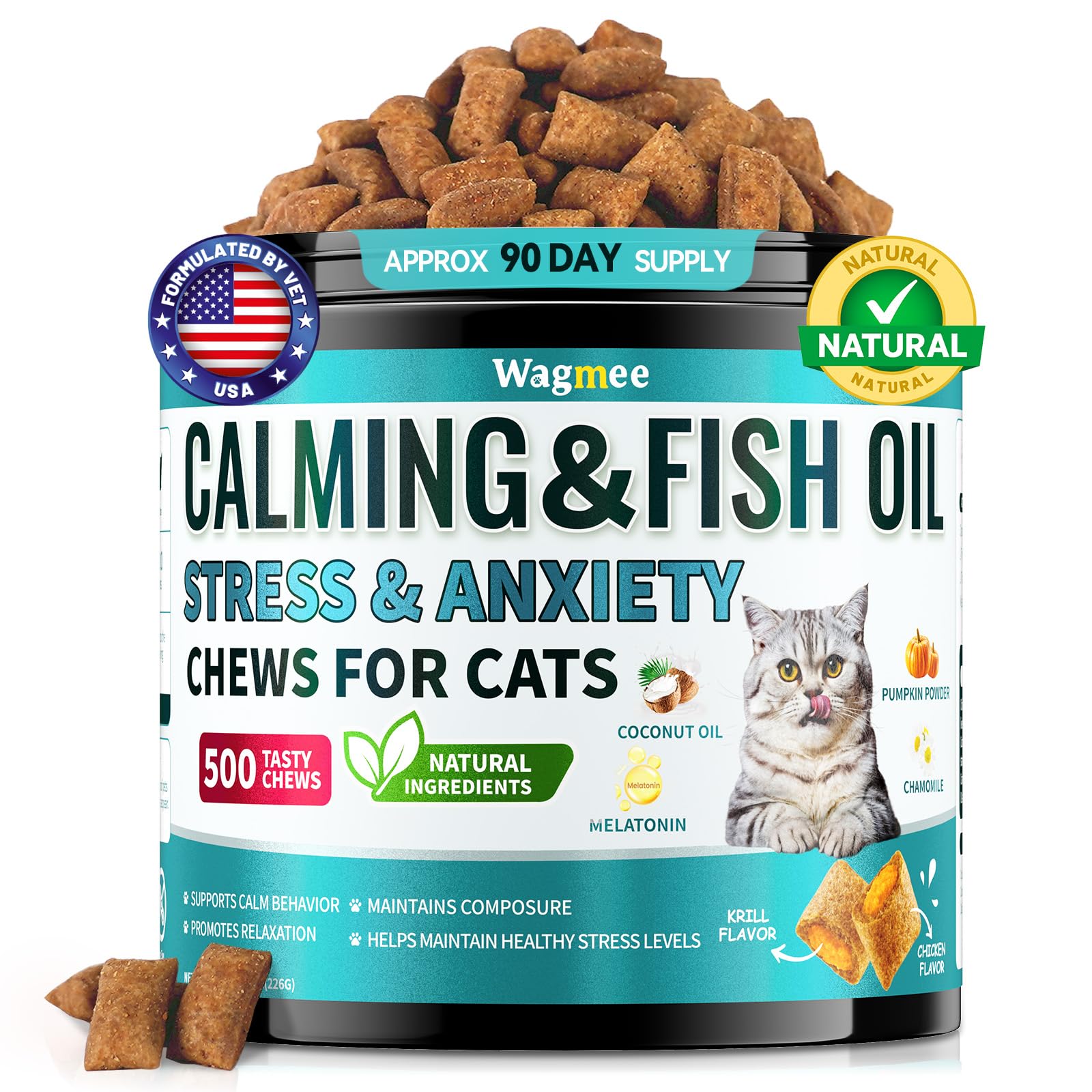 5 Best Cat Calming Chews | 500 Chews for Anxious Stressed Cats - Calming Cat Potions For Fireworks