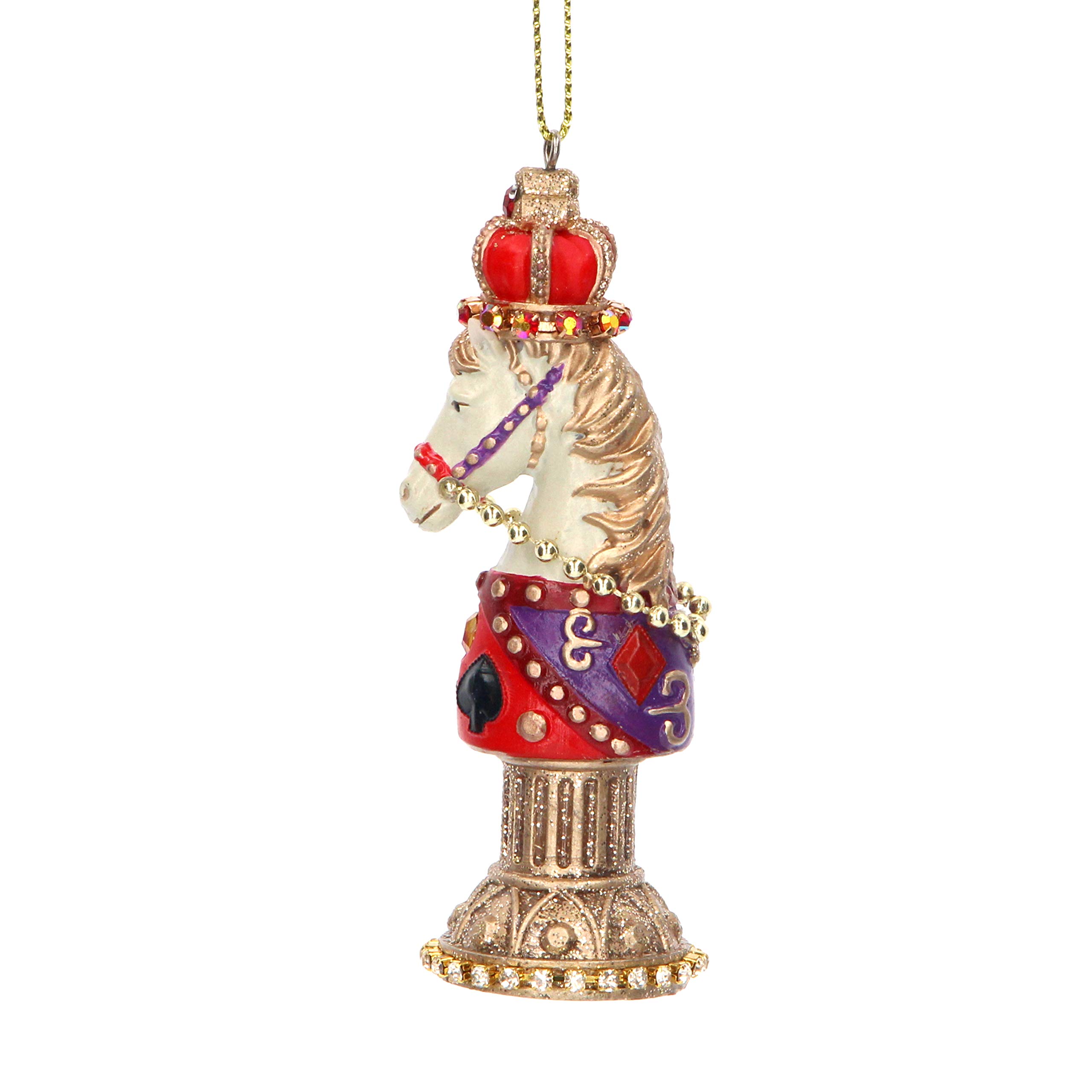 Gisela Graham Purple Horse Chess Piece Resin Decoration 8 cm