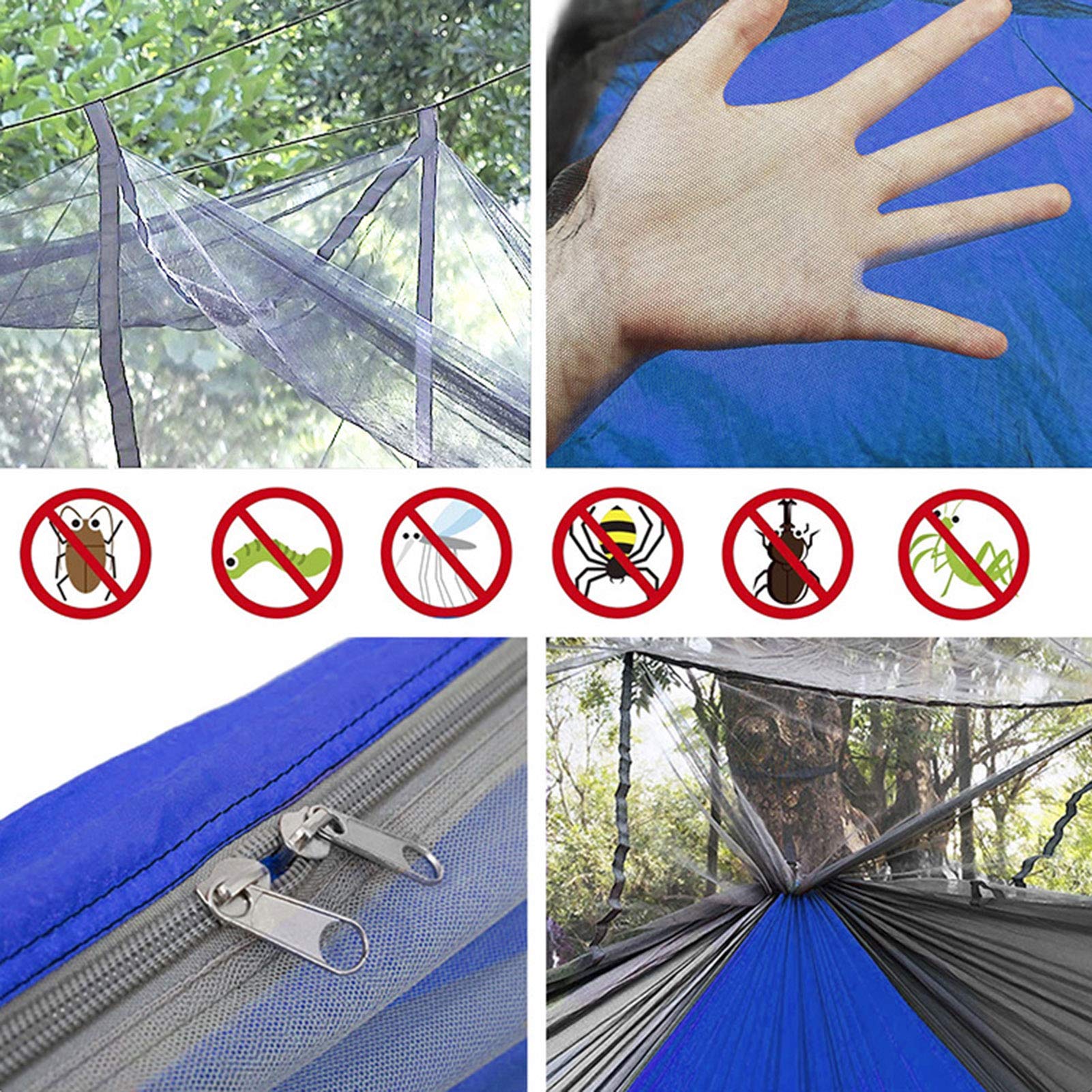 KAISUN Mosquitero Hamaca y Lonas Impermeable Camping,Carga de Nylon Ultraligero 200kg, Resistente a Los Rayos UV para Acampar ai Aire Libre y el Senderismo (TYP 11)