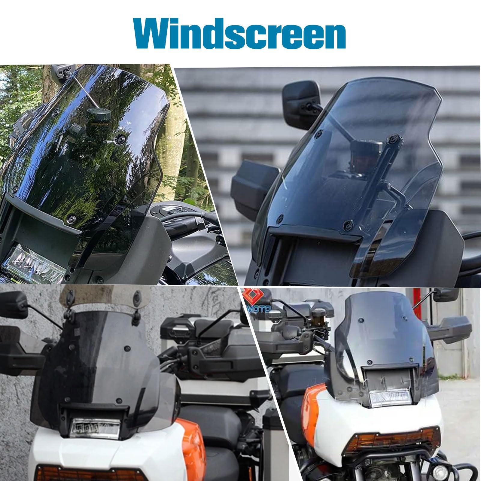 Motorcycle Windscreen For Harley Pan America 1250 2021-2024 - Black Smoke Wind Deflector