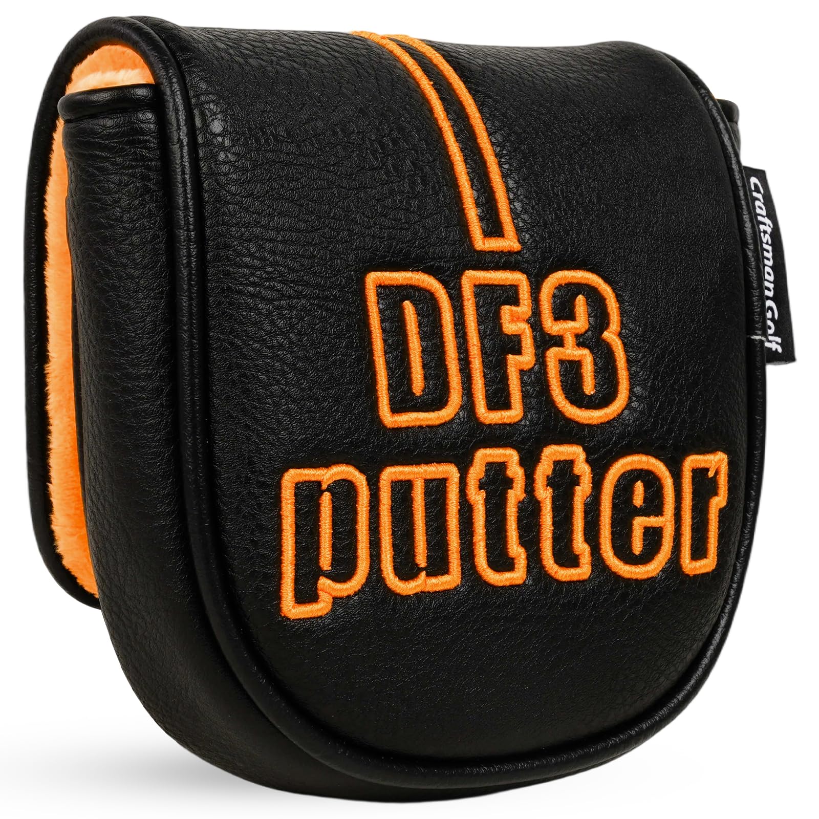 Craftsman Golf Orange Letters Stitched Center Shaft Mallet Putter Cover Headcover for LAB DF3