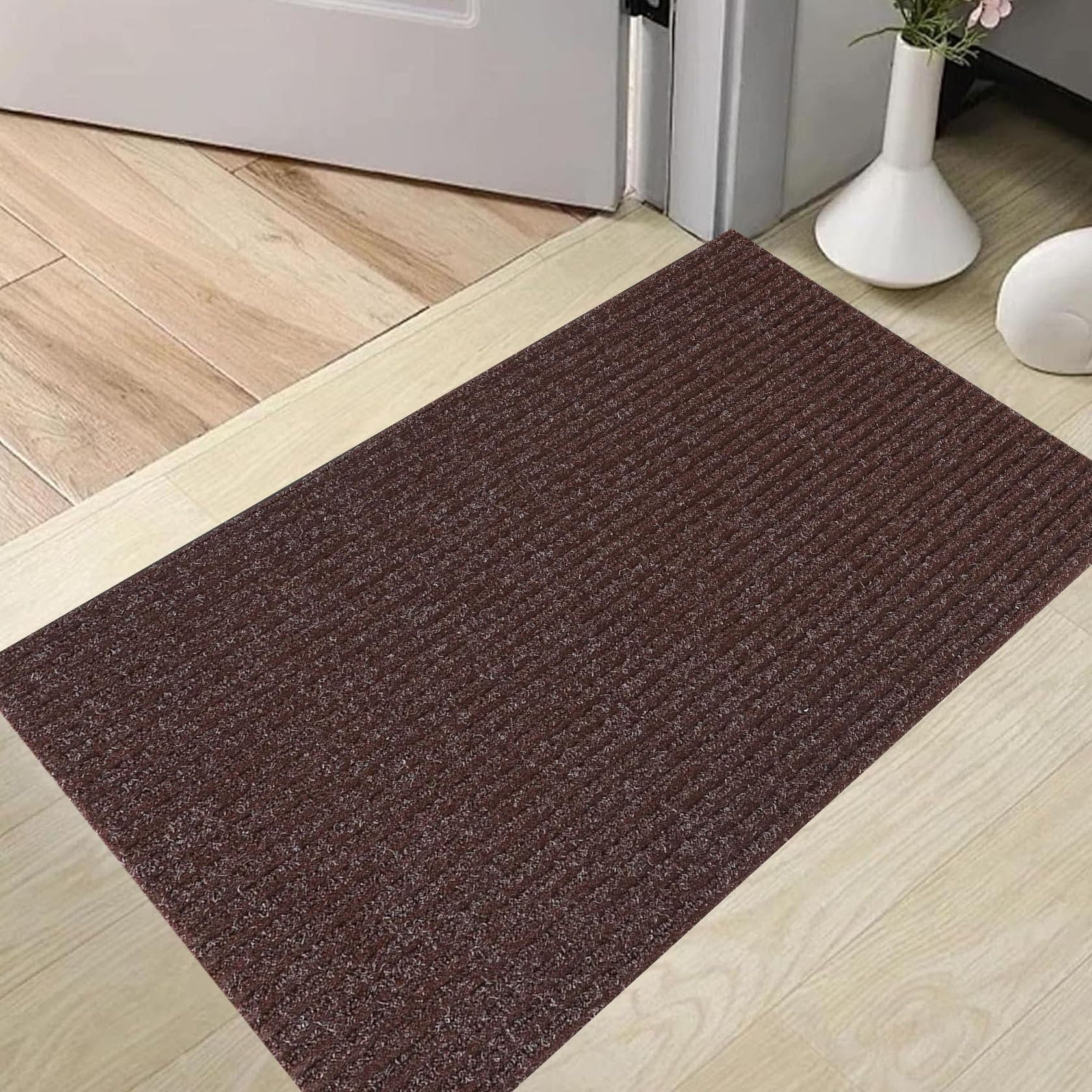 Zerbino Ingresso Esterno Personalizzato 100 x 145 cm Resistente Sporco, Antiscivolo Zerbino Ingresso Esterno e Interno Varie Misure e Colori per Porta e Corridoio, Marrone