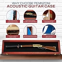 Vista 3 de PENNZONI Vitrina de pistola – Armarios de pistola con cerradura para rifles y escopetas – Montaje en pared de espada, vitrina de montaje en pared