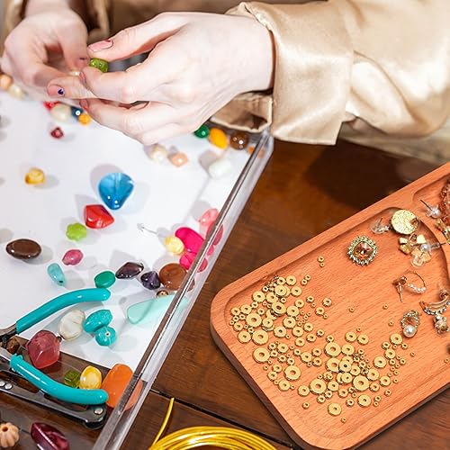 Miniatura 5 de 250 cuentas espaciadoras redondas pequeñas y planas rellenas de oro de 18 quilates, cuentas espaciadoras de disco para manualidades, pulseras,