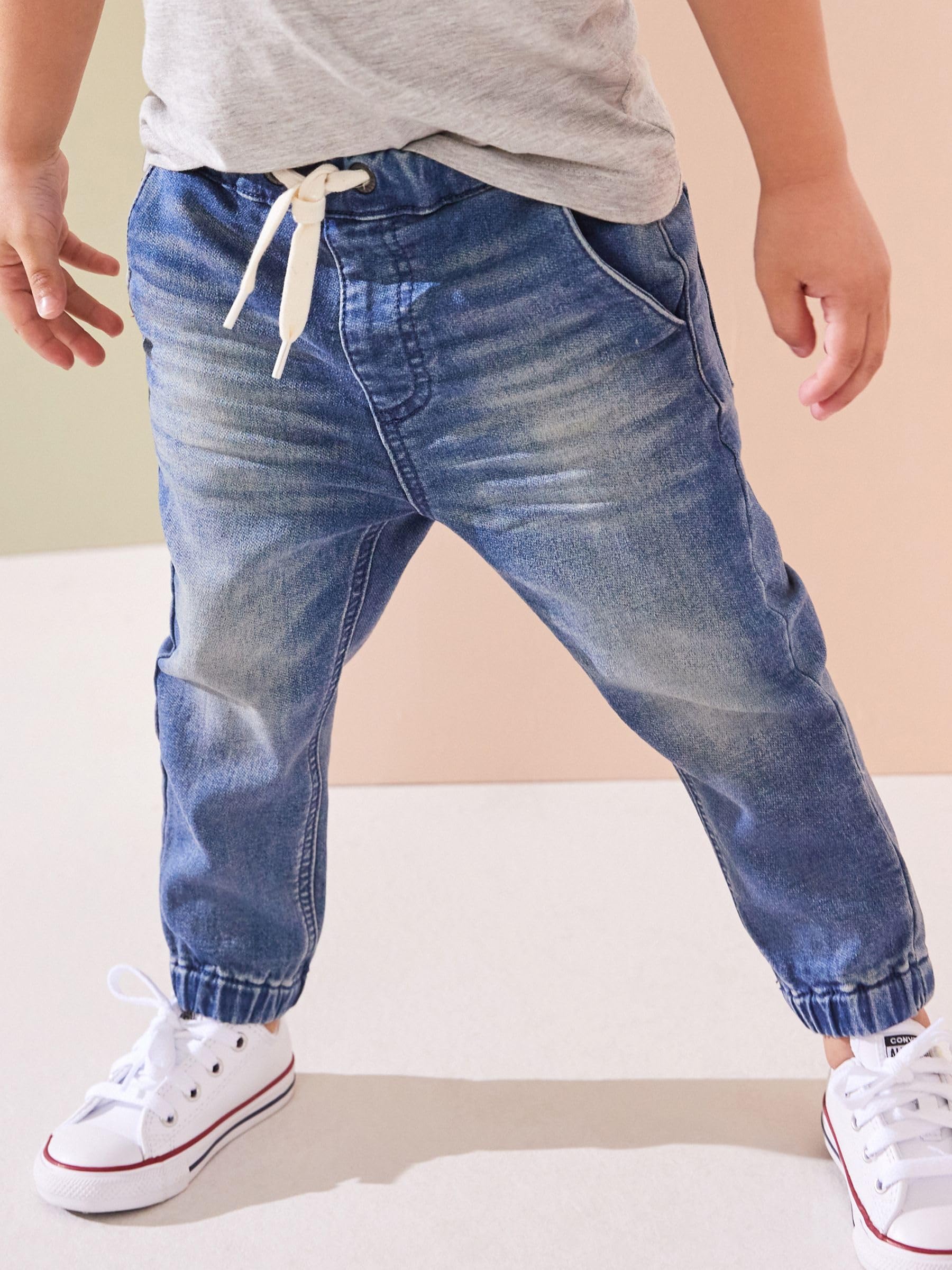 NEXT Ragazzo Jeans da Jogging Comodi ed Elasticizzati Blu Medio 12 Mesi-18 Mesi
