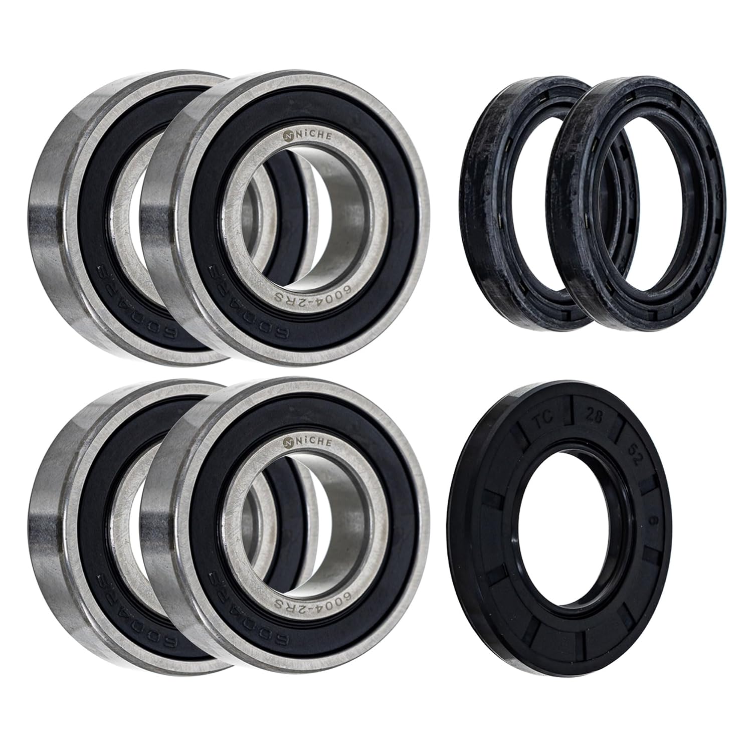 NICHE Wheel Bearing Seal Kit for Kawasaki Vulcan VN1500 Classic 6004-2RS 6304-2RS