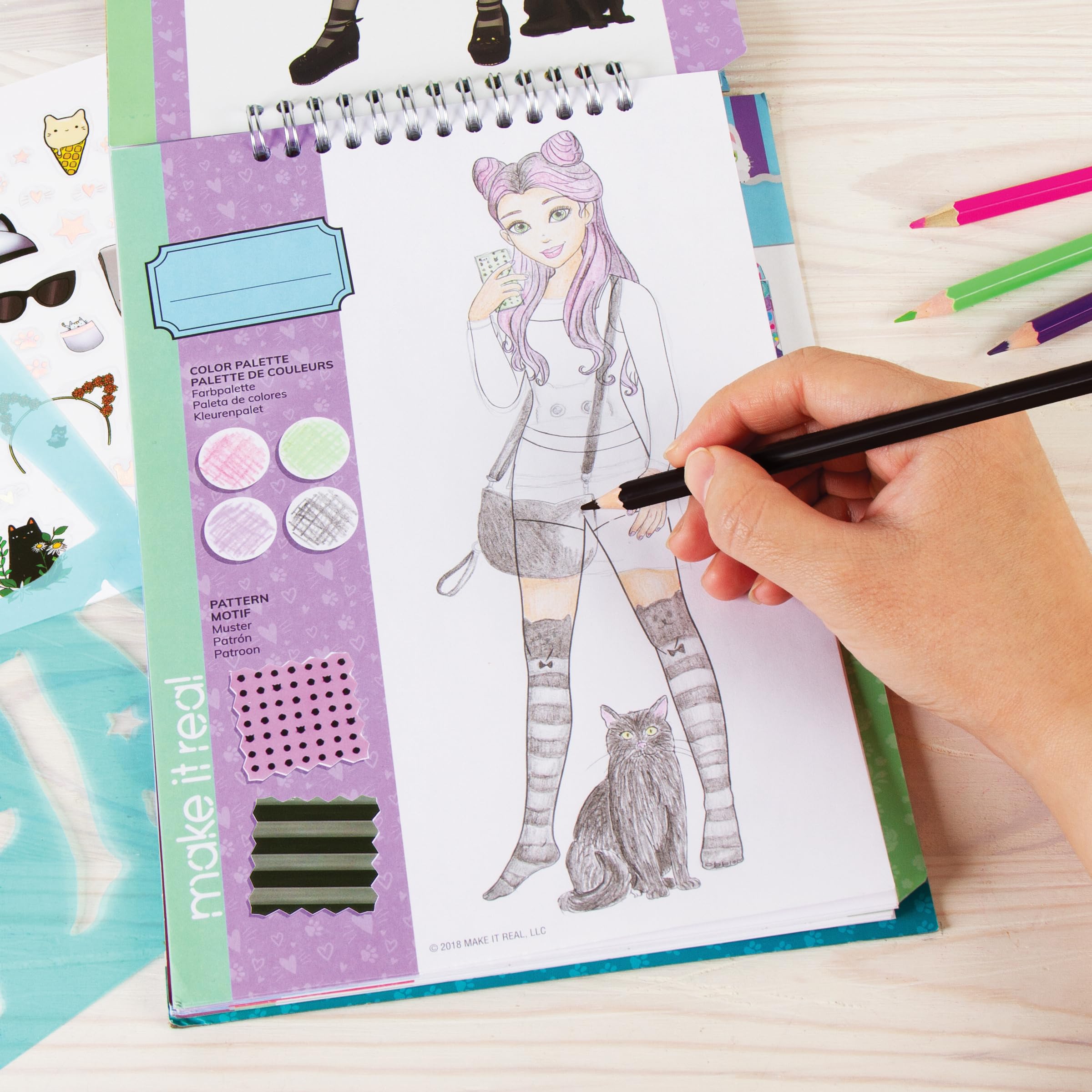 Make it Real - Fashion Design Sketchbook: Pretty Kitty (3204)