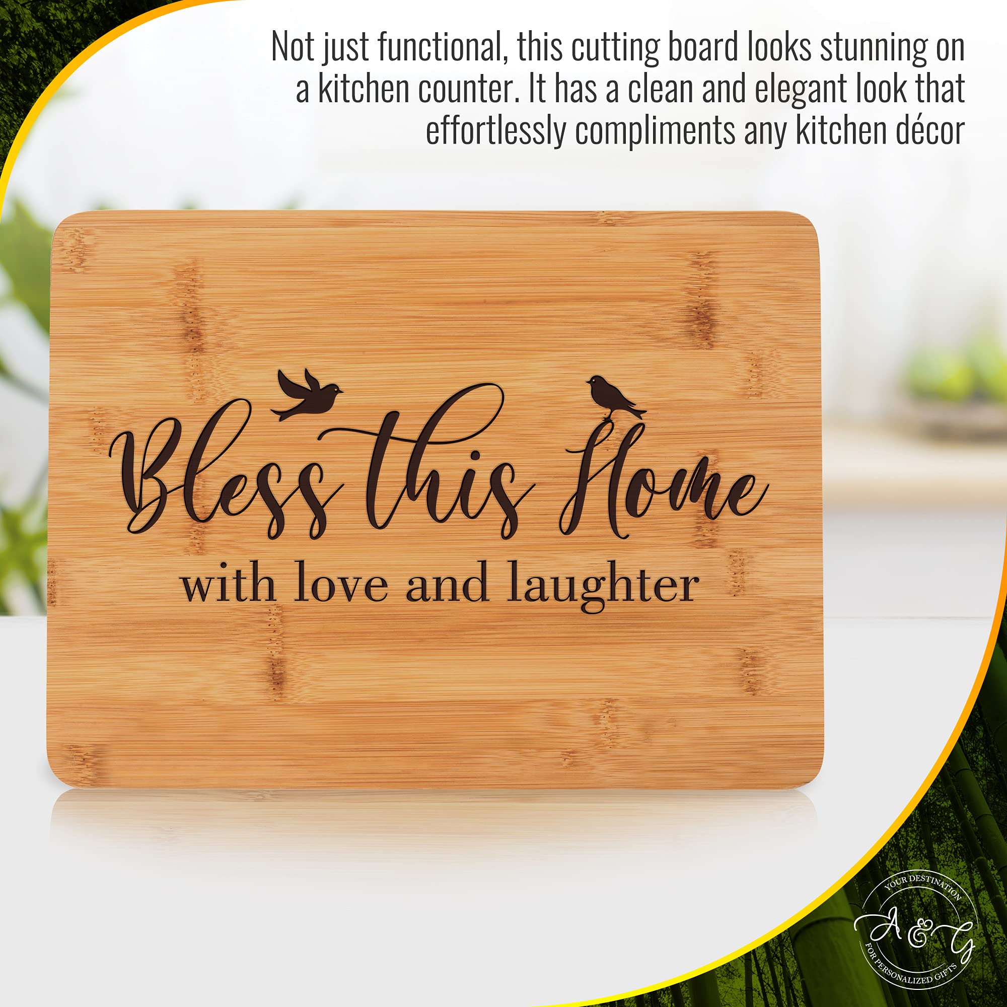 Amazon | Bless this Home with Love and Laughter 彫刻ボード